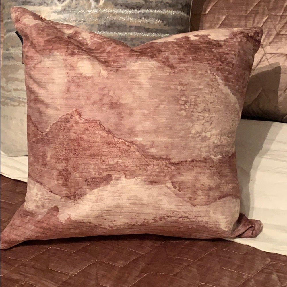 Pink Watercolor Throw Pillow by French Connection